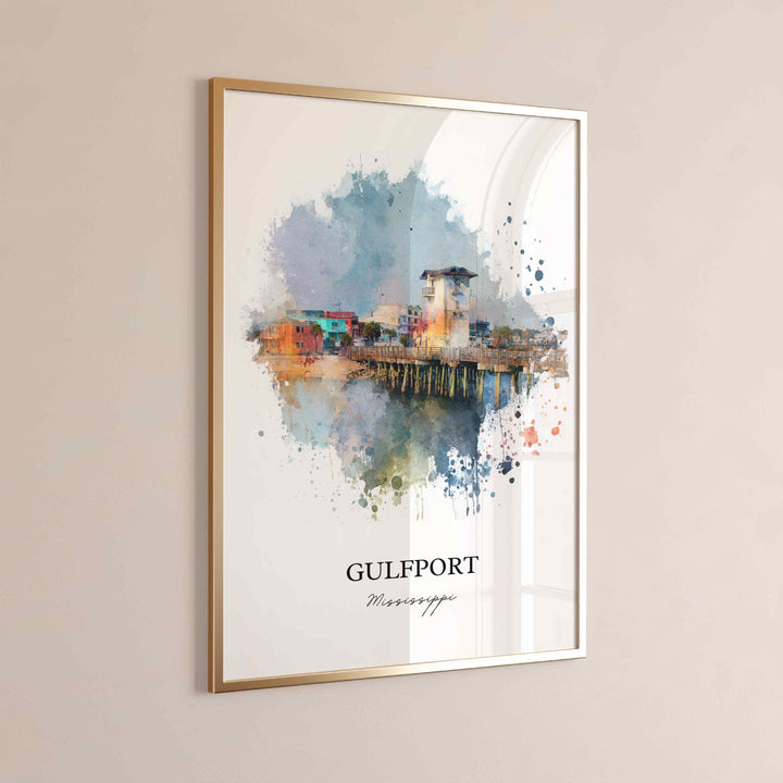 Gulfport, Mississippi – Watercolor Art Print