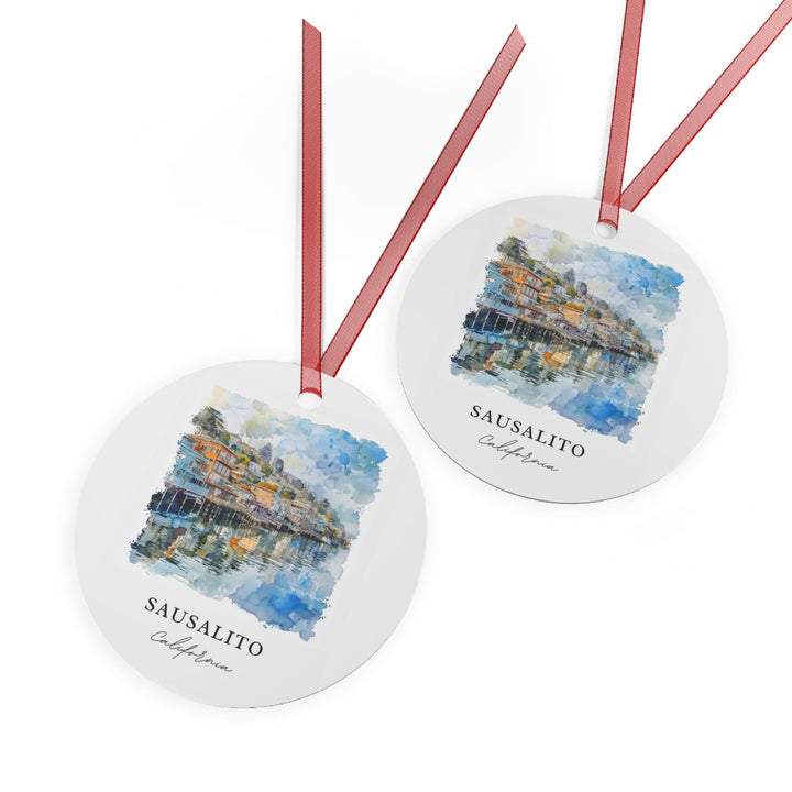 Sausalito CA Ornament: Unique Sausalito Souvenir, Sausalito Xmas Decor, and Authentic Bay Area California GiftCA