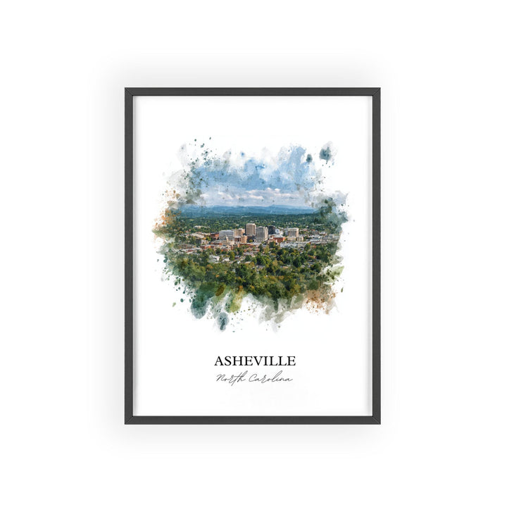 Asheville, North Carolina – Watercolor Art Print