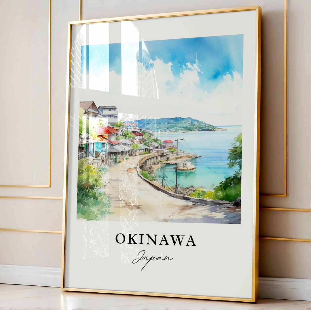 Okinawa Japan wall art - Japan, Okinawa poster, Okinawa Wedding gift, Okinawa Japan Birthday present, Custom Text, Personalized Gift