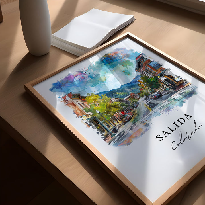 Salida, Colorado, Colorado – Watercolor Art Print