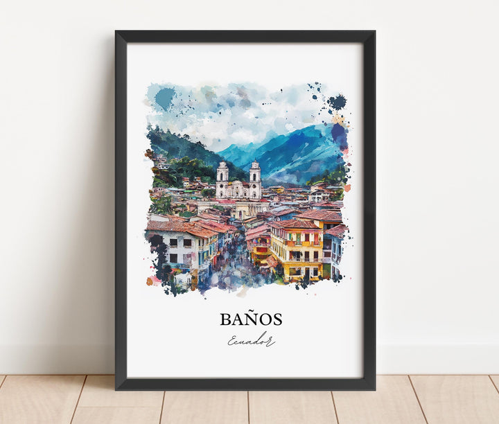 Banos, Ecuador – Watercolor Art Print