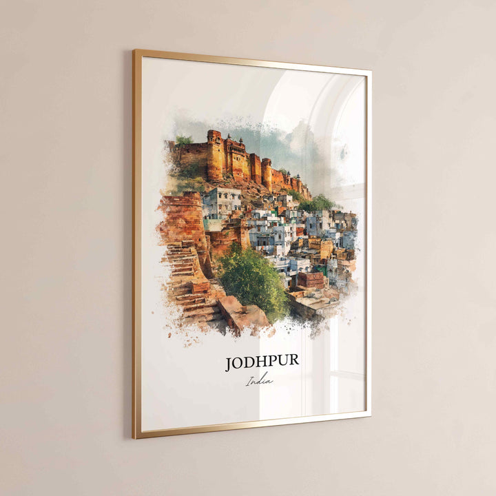 Jodhpur, India – Watercolor Art Print