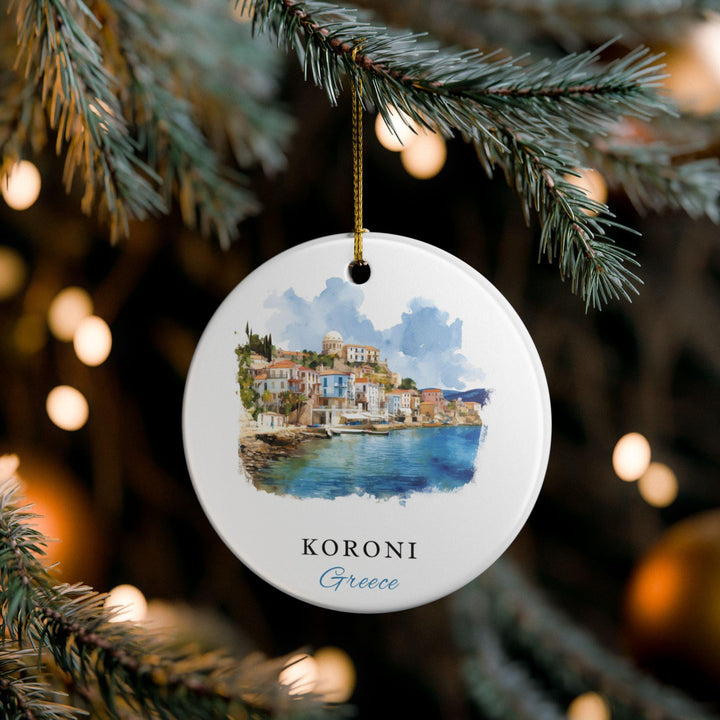 Koroni, Greece Ornament: Unique Koroni Souvenir, Koroni Xmas Decor, and Authentic Koroni Gift