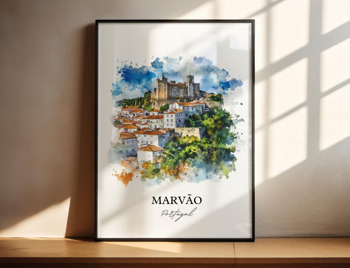 Marvao, Portugal – Watercolor Art Print