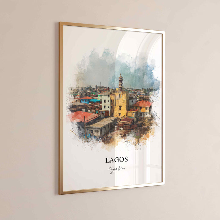 Lagos, Nigeria – Watercolor Art Print
