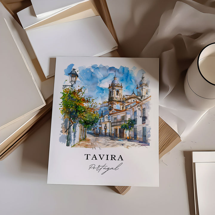 Tavira Portugal Wall Art, Portugal Print, Tavira Wall Art, Portugal Gift, Travel Print, Travel Poster, Travel Gift, Housewarming Gift