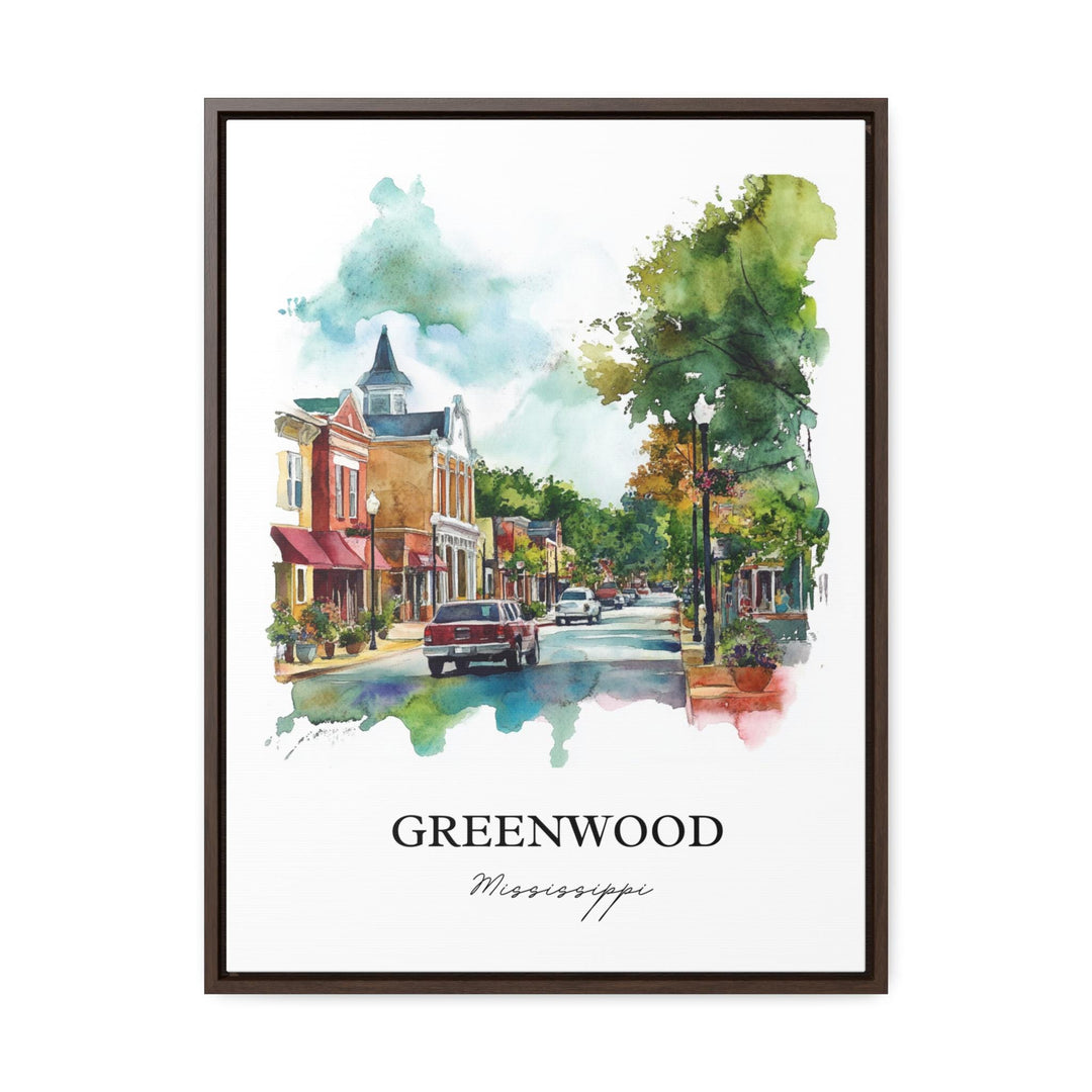 Greenwood MS Wall Art, Mississippi Print, Mississippi Artwork, Greenwood Mississippi Gift, Travel Print, Travel Poster, Housewarming Gift
