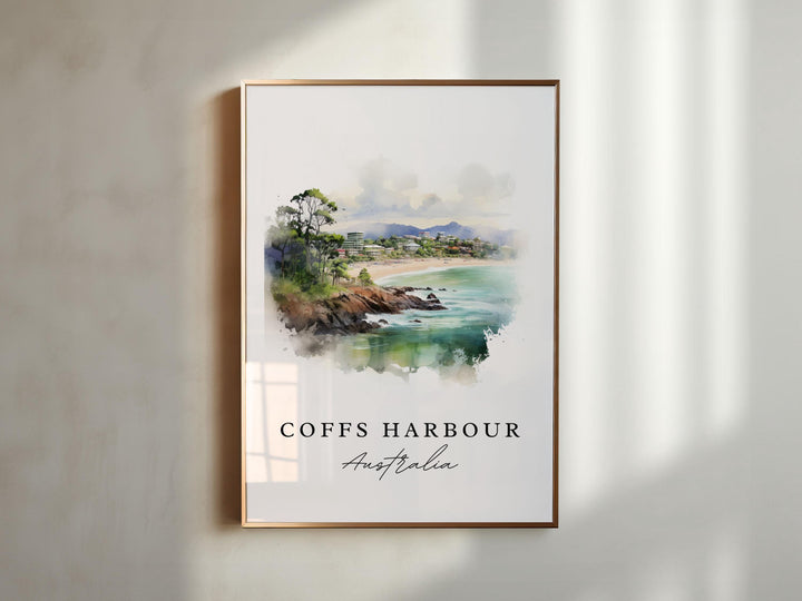 Coffs Harbour Australia wall art - Australia, Coffs Harbour poster, Wedding gift, Birthday present, Custom Text, Personalized Gift