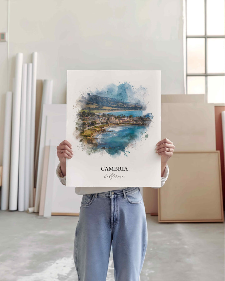 Cambria, California – Watercolor Art Print