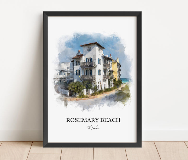 Rosemary Beach, Florida – Watercolor Art Print
