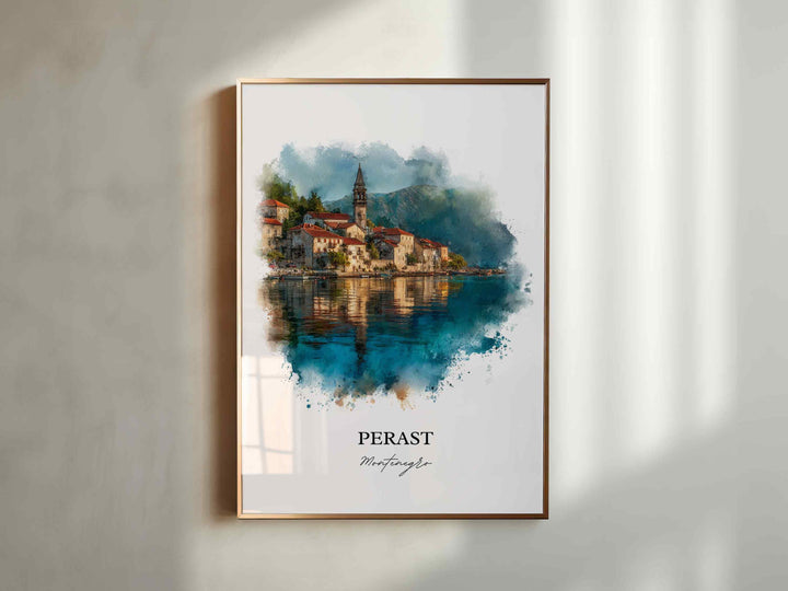 Perast, Montenegro – Watercolor Art Print