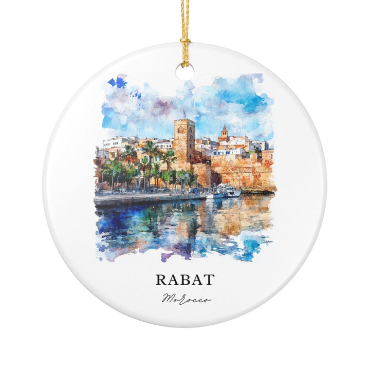 Rabat, Morocco Ornament: Unique Rabat Morocco Souvenir, Rabat Xmas Decor, and Authentic Rabat Morocco Gift