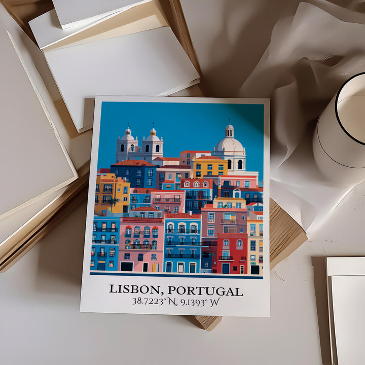 Lisbon Portugal Art, Lisbon Retro Travel Art, Lisbon Home Decor, Lisbon Gift, Portugal Travel Art, Travel Prints, Housewarming Gift