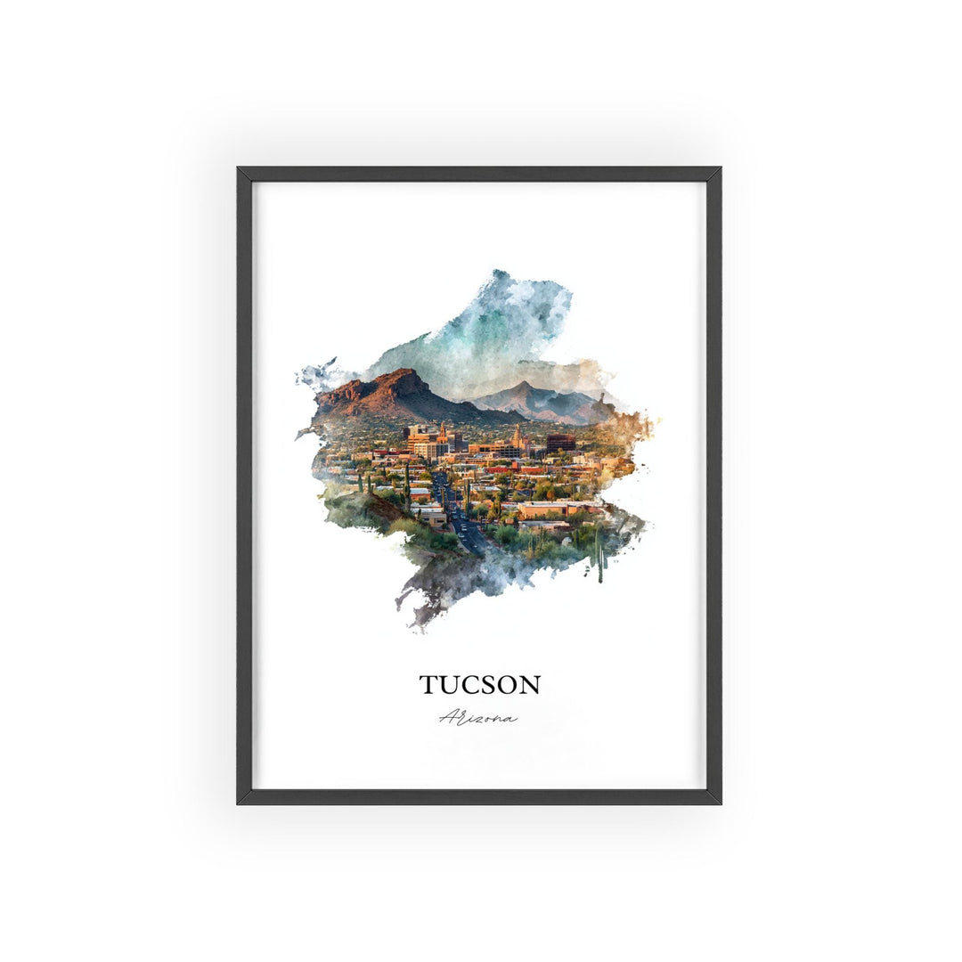 Tucson, Arizona – Watercolor Art Print