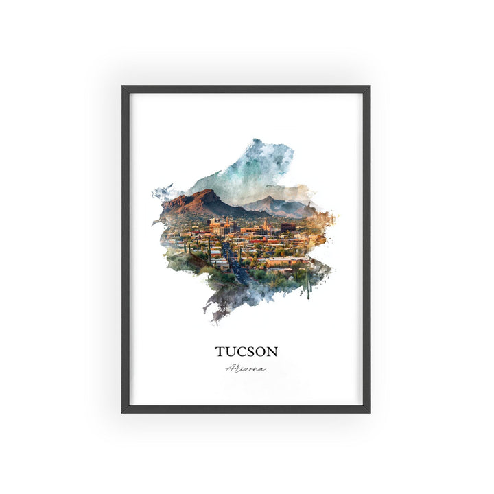 Tucson, Arizona – Watercolor Art Print