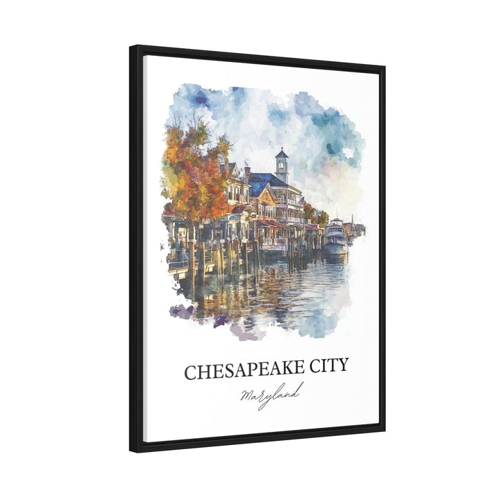 Chesapeake City Wall Art, Cecil County Print, Maryland Watercolor Art, Chesapeake City Gift, Travel Print, Travel Poster, Housewarming Gift