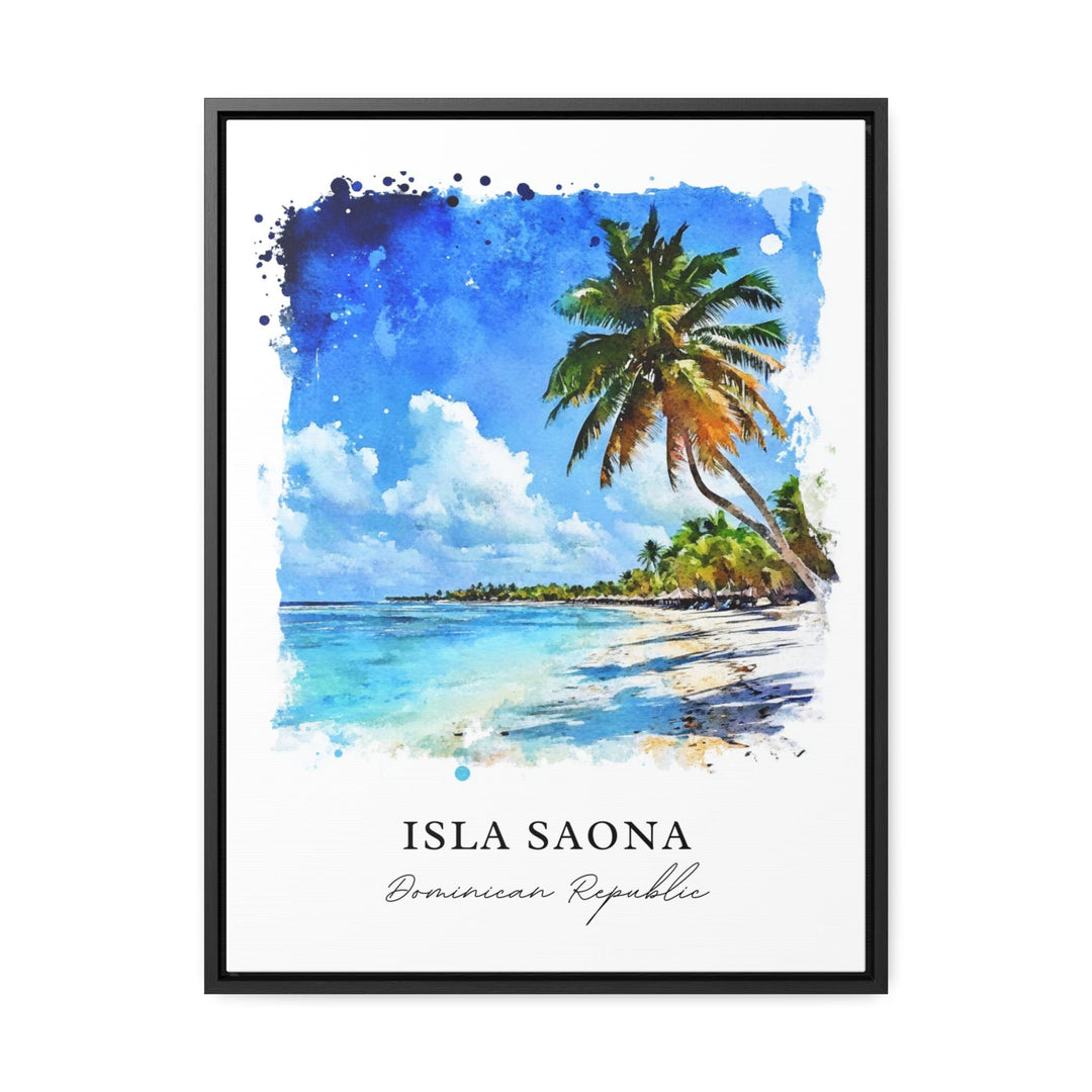 Isla Saona Wall Art, Isla Saona DR Print, Saona Island Watercolor Art, Saona Island Gift,