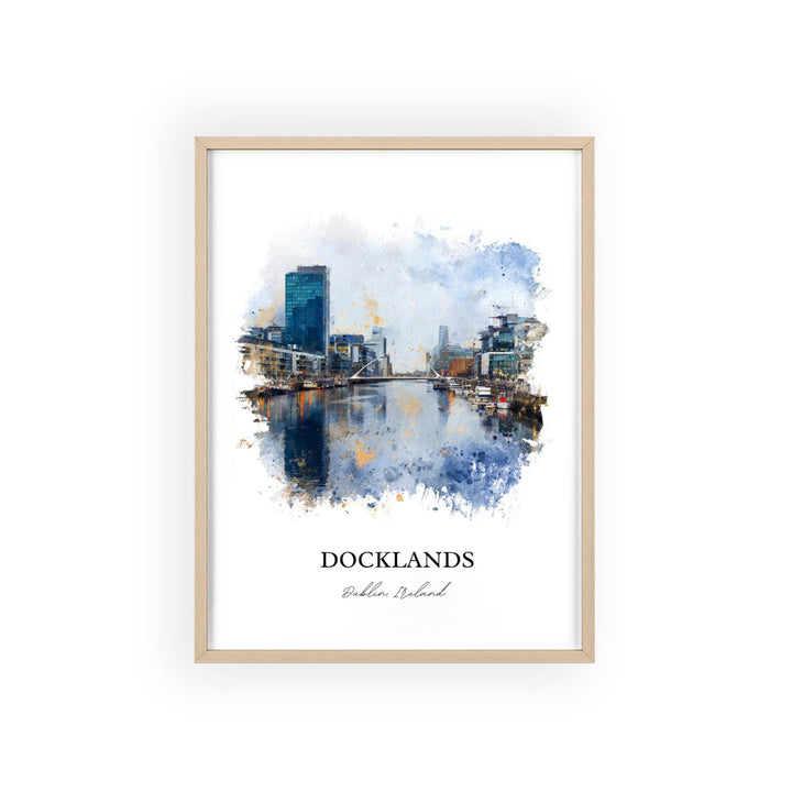 Dublin Docklands, Ireland – Watercolor Art Print