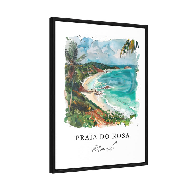 Praia Do Rosa Art, Praia Do Rosa Brazil Print, Florianópolis Watercolor Art, Garopaba Gift,