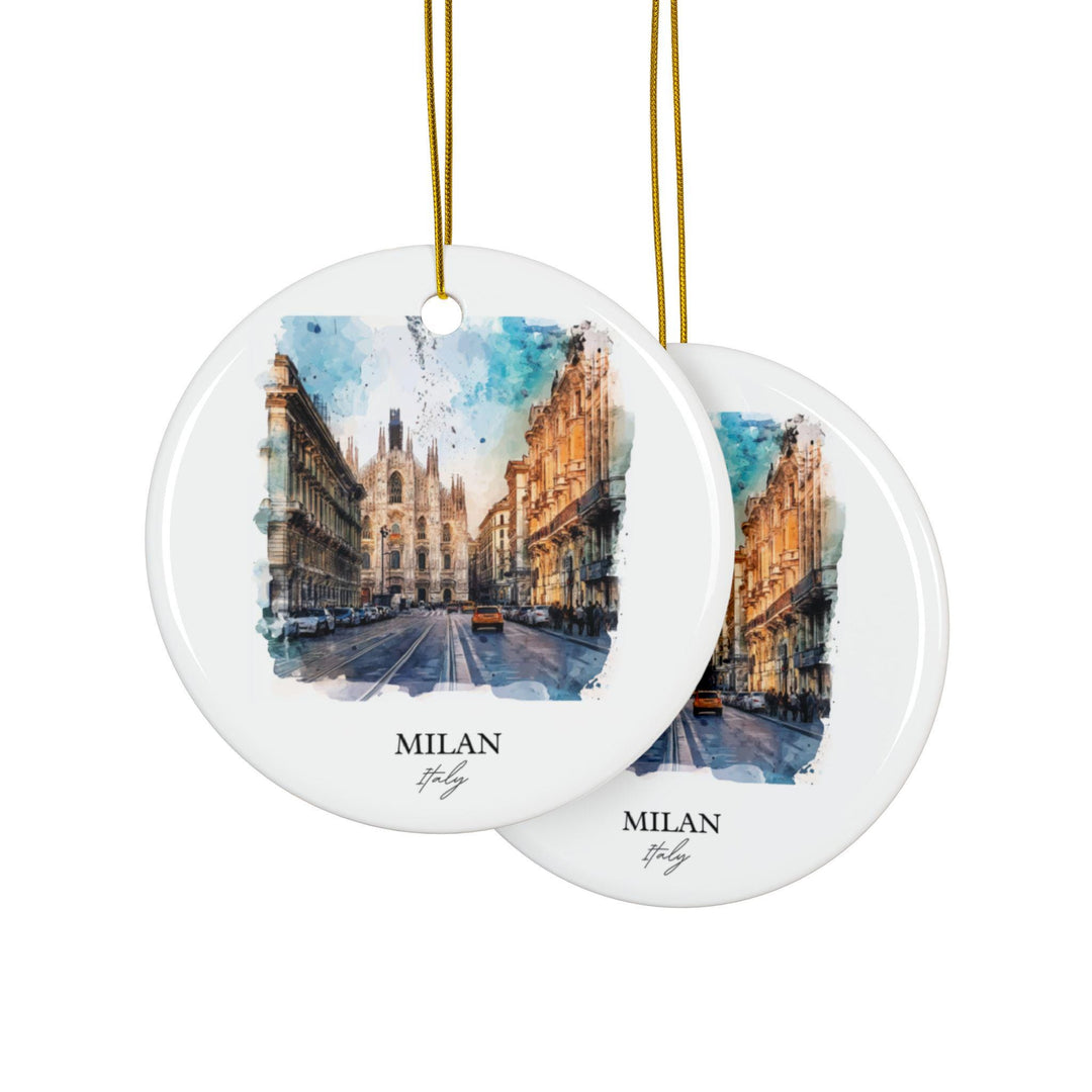 Milan Italy Ornament: Unique Milan Souvenir, Milan Xmas Decor, and Authentic Milan Italy Gift