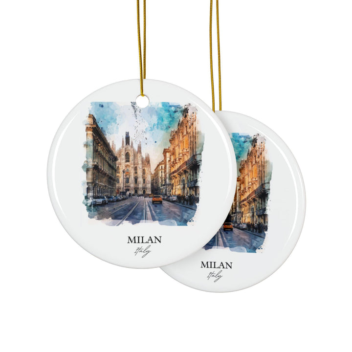 Milan Italy Ornament: Unique Milan Souvenir, Milan Xmas Decor, and Authentic Milan Italy Gift