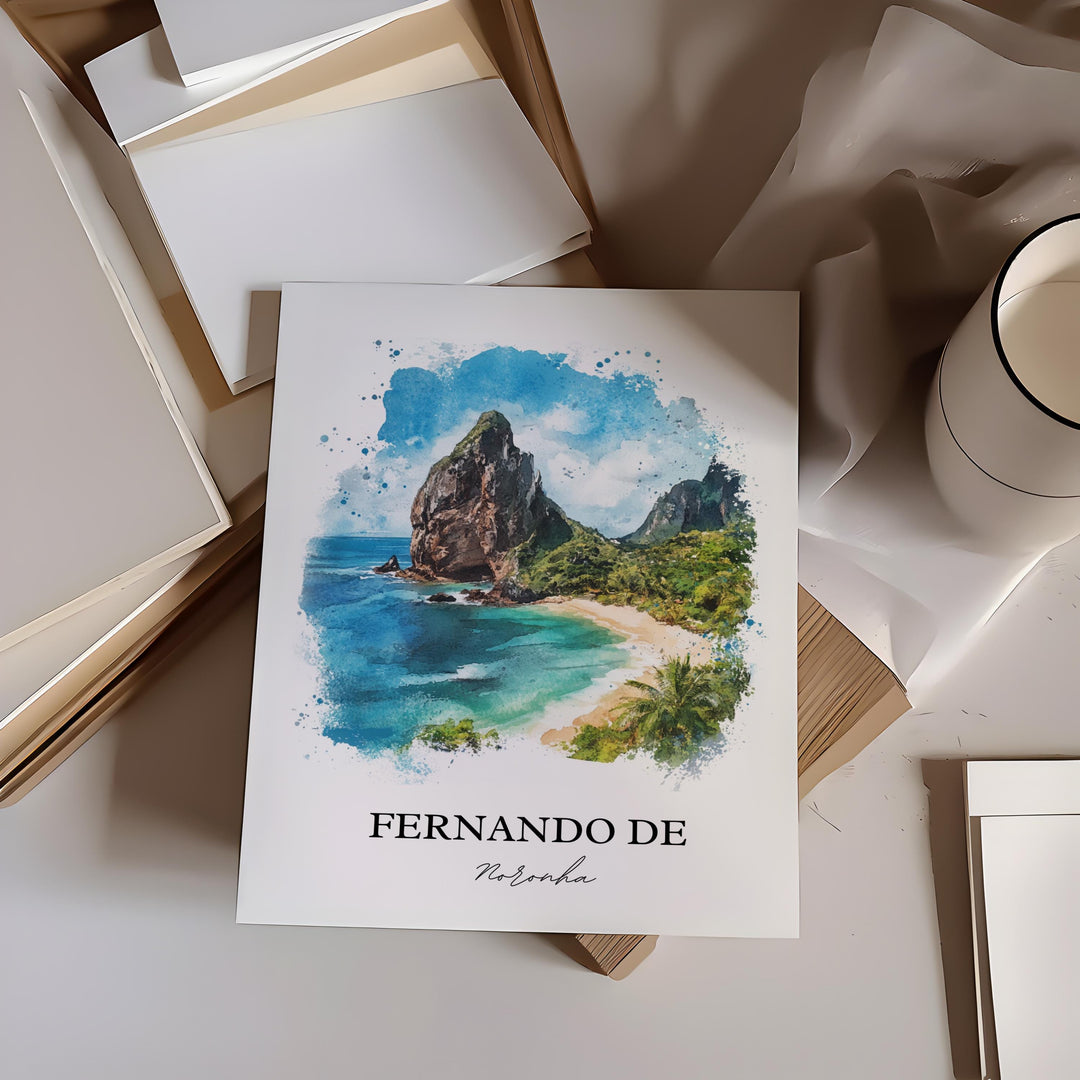 Fernando de Noronha, Brazil – Watercolor Art Print