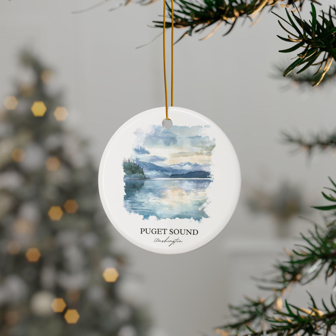 Puget Sound WA Ornament: Unique Puget Sound Souvenir, Puget Sound Xmas Decor, and Authentic Puget Sound Washington Gift