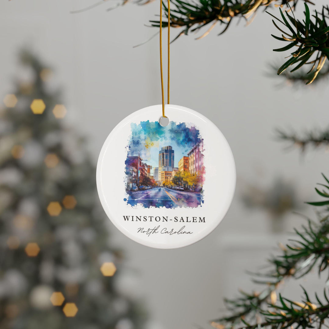 Winston-Salem Ornament: Winston-Salem Souvenir, Winston NC Decor, and Winston North Carolina Christmas Gift