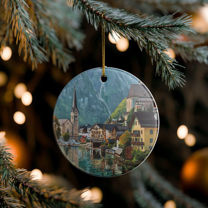 Hallstatt Austria Ornament: Unique Hallstatt Souvenir, Hallstatt Xmas Decor, and Authentic Hallstatt Austria Gift
