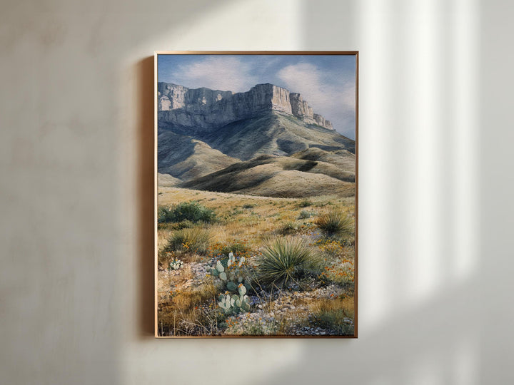 Guadalupe Mountains, Texas – Watercolor Art Print