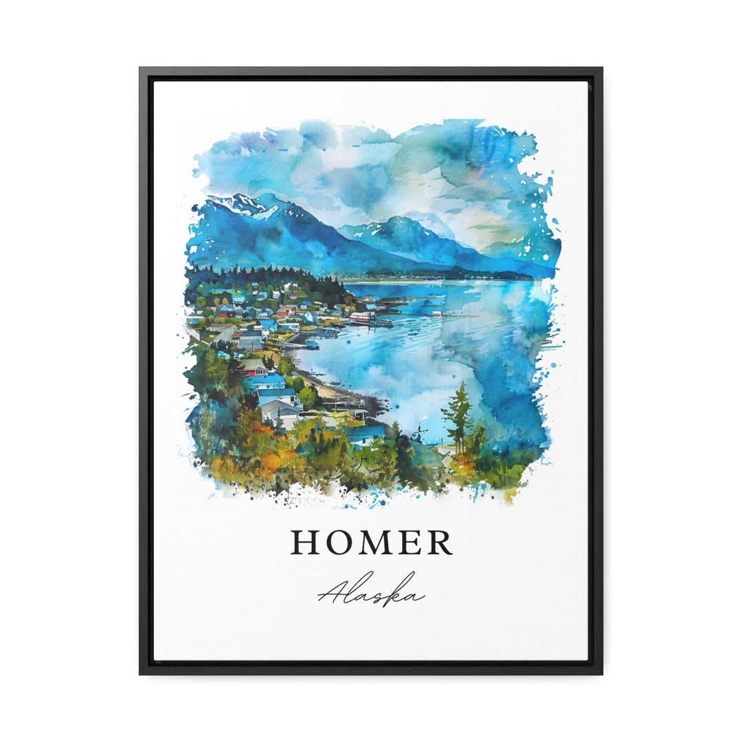 Homer Alaska Wall Art, Homer Print, Kachemak Bay Watercolor, Homer AK Gift,