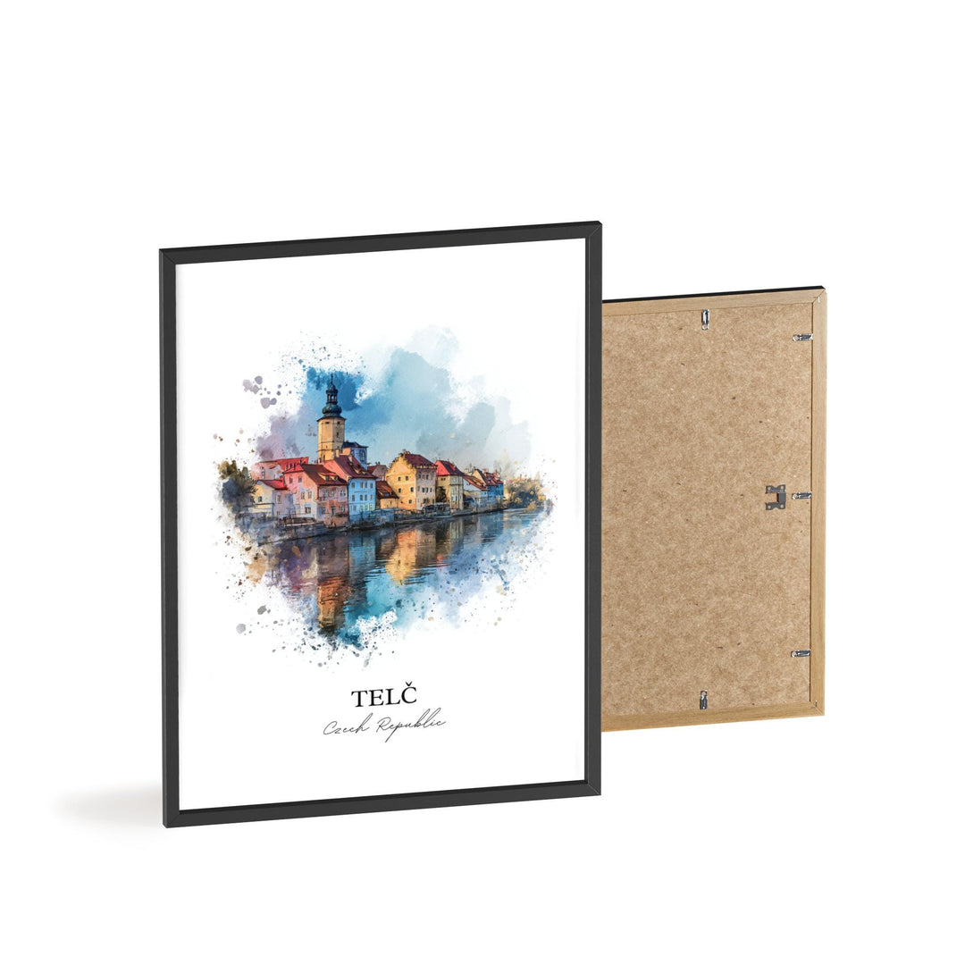 Telc, Czech Republic – Watercolor Art Print