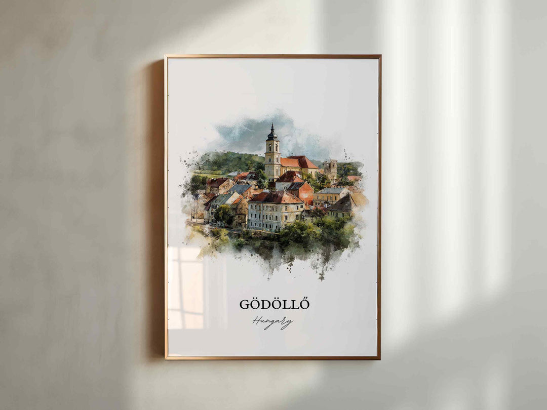 Gödöllő, Hungary – Watercolor Art Print