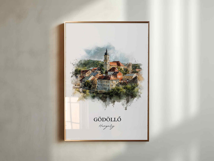 Gödöllő, Hungary – Watercolor Art Print