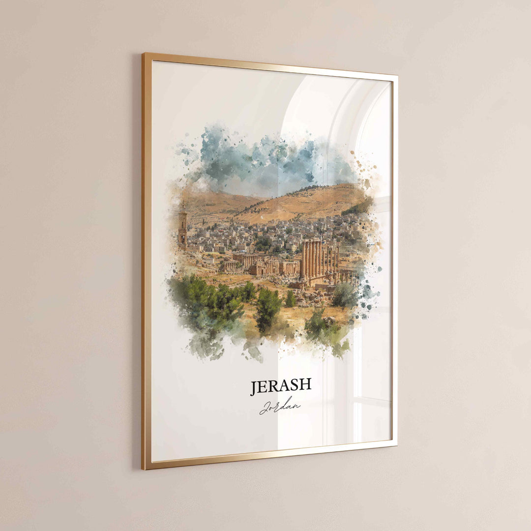 Jerash, Jordan – Watercolor Art Print