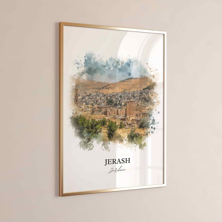 Jerash, Jordan – Watercolor Art Print