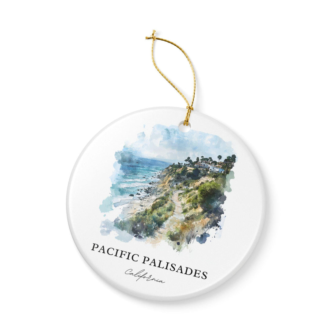Pacific Palisades Ornament: Unique Palisades Souvenir, Pacific Palisades Xmas Decor, and Authentic SoCal Gift