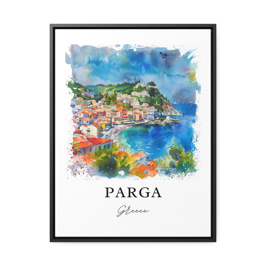 Parga Greece Wall Art, Parga Print, Parga Greece Watercolor, Parga Epirus Gift,