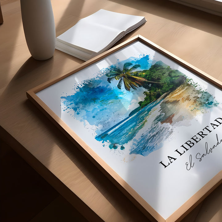 La Libertad, El Salvador – Watercolor Art Print