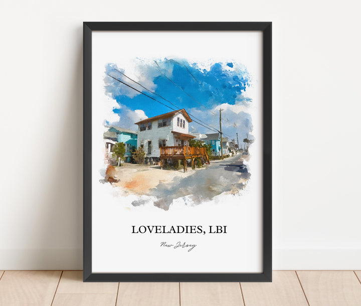 Loveladies, New Jersey – Watercolor Art Print