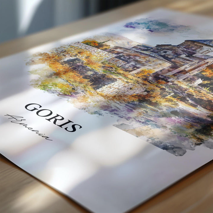 Goris, Armenia – Watercolor Art Print