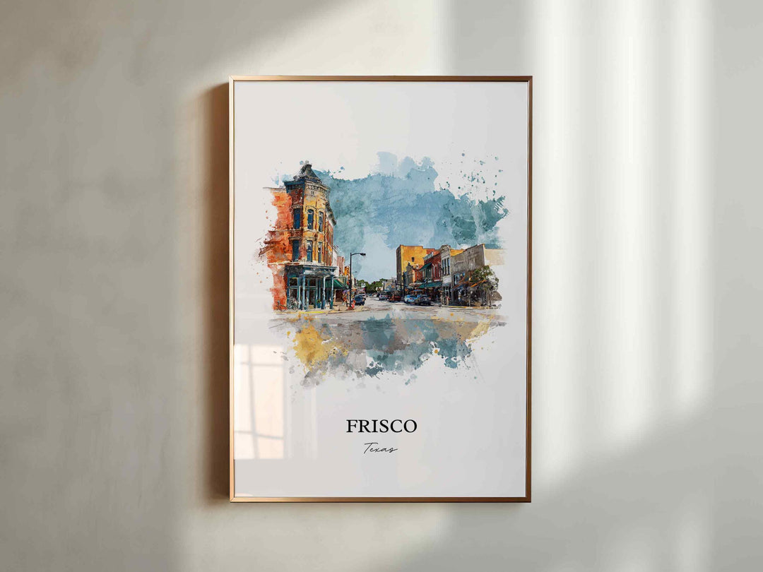 Frisco, Texas – Watercolor Art Print