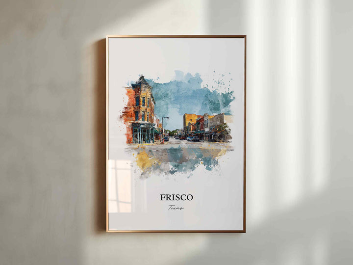 Frisco, Texas – Watercolor Art Print