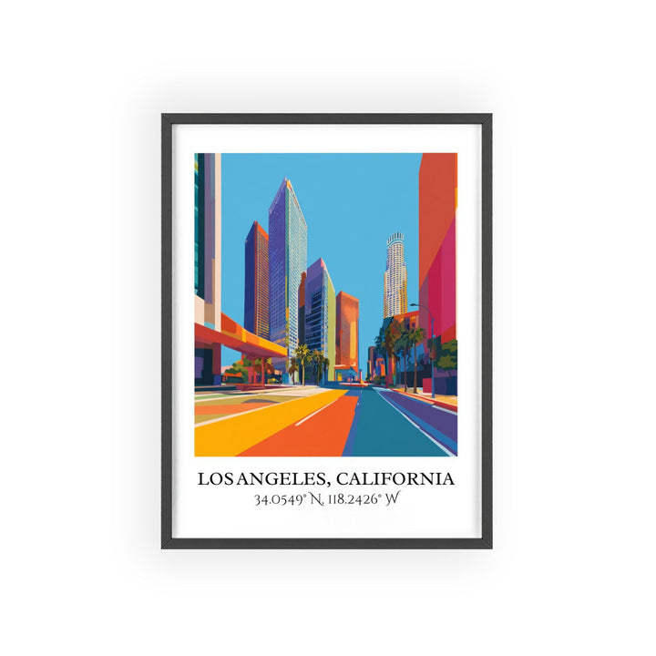 Los Angeles Art, Los Angeles Retro Travel Art, LA Home Decor, California Gift, California Travel Art, Travel Prints, Housewarming Gift