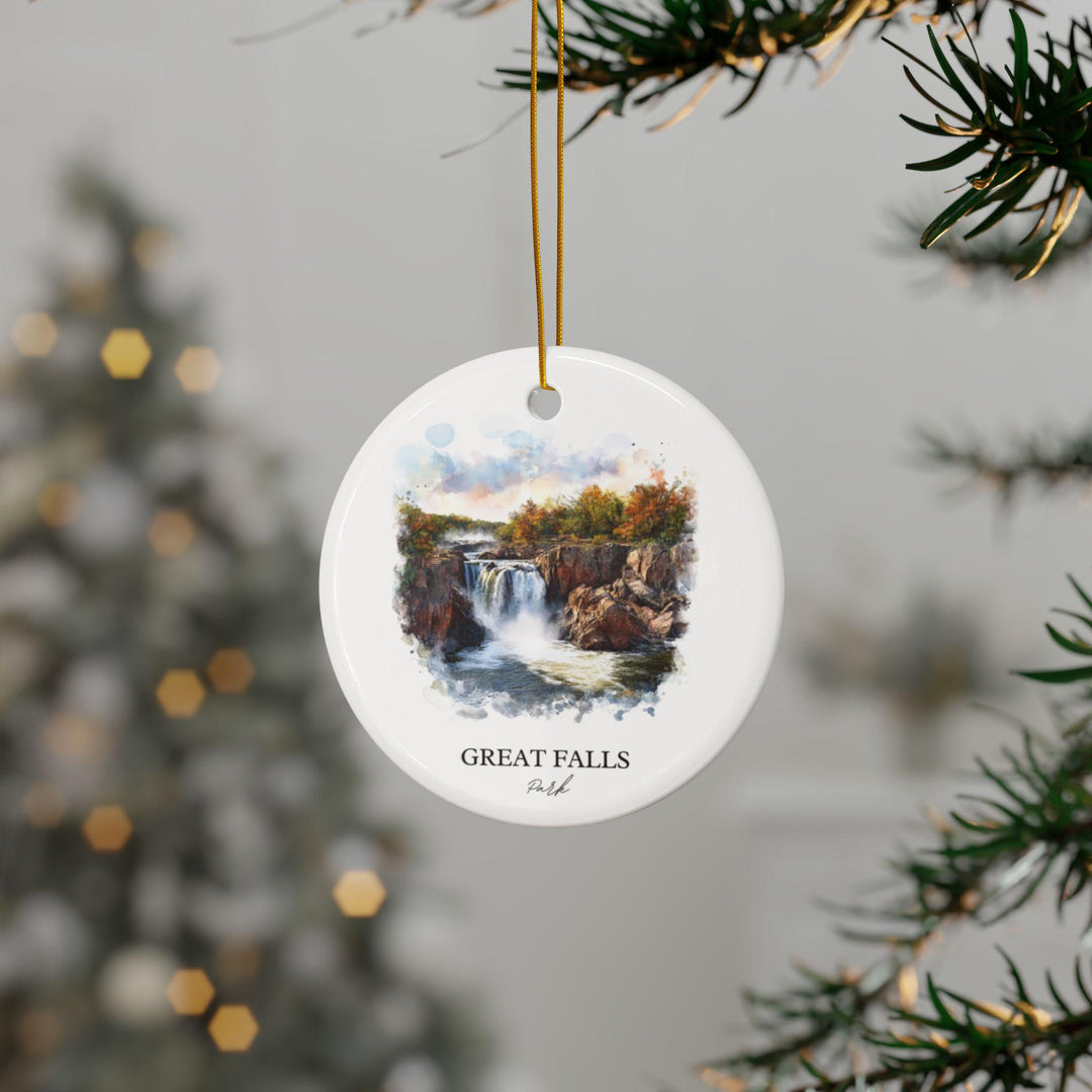 Great Falls Park Ornament: Unique Fairfax County Souvenir, Mclean VA Xmas Decor, and Authentic Great Falls Gift