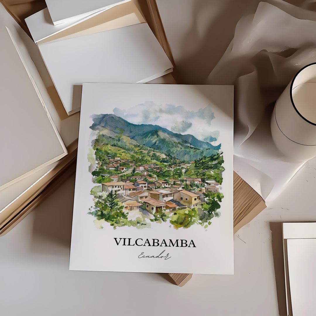 Vilcabamba, Ecuador – Watercolor Art Print