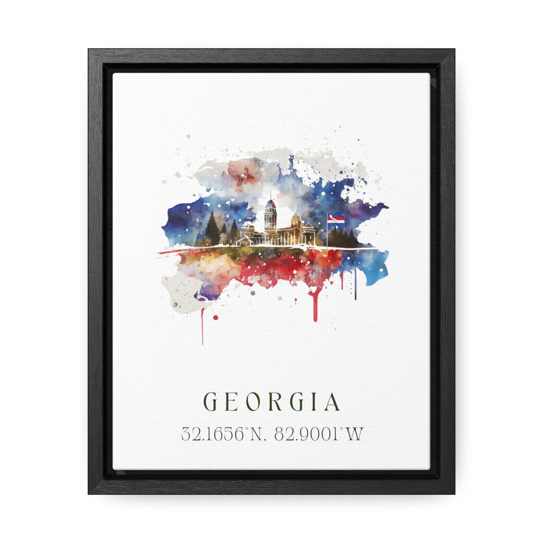 Georgia wall art - Flag of Georgia, Georgia USSR poster, Goergia Asia Wedding gift, Birthday present, Custom Text, Personalized Gift