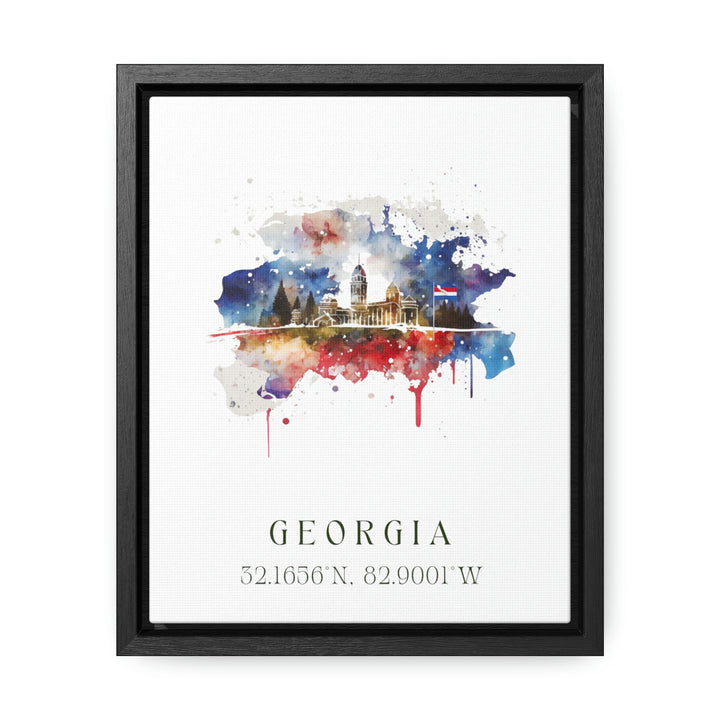 Georgia wall art - Flag of Georgia, Georgia USSR poster, Goergia Asia Wedding gift, Birthday present, Custom Text, Personalized Gift