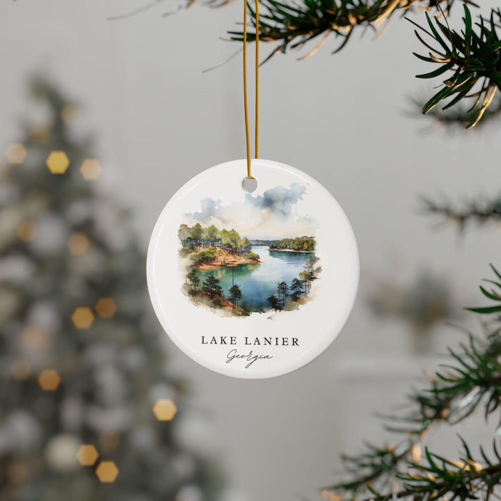 Lake Lanier Ornament: Unique Lake Lanier Souvenir, Lake Lanier Xmas Decor, and Authentic Lake Lanier GA Gift